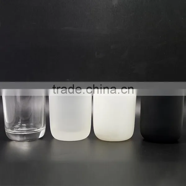 Round Glass Candle Jars 6oz Candle Holders Clear/black/white/frosted Candle Jar photo-2