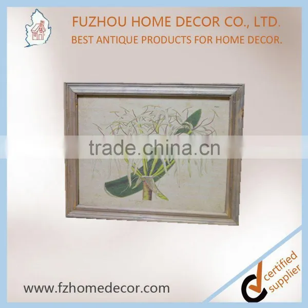 Classical Linen Printing Wall Wooden Picture Frame With High Quanlity photo-4