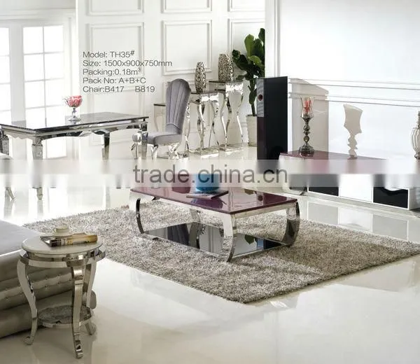TH355 Modern Design Marble Top Dining Table and Chair photo-5