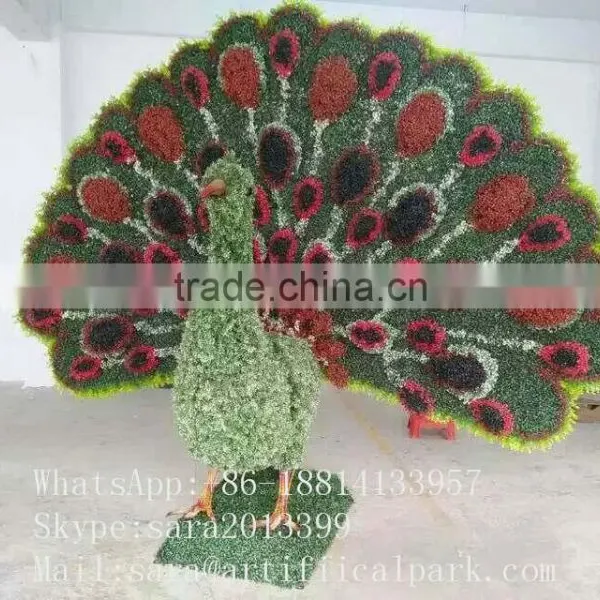 Garden Decorative Artificial Topiary Topiary Frame Peacock photo-2