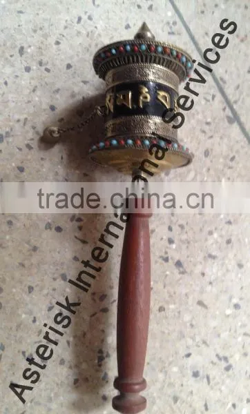 Copper Tibetan Prayer Wheel Handmade in Nepal photo-6