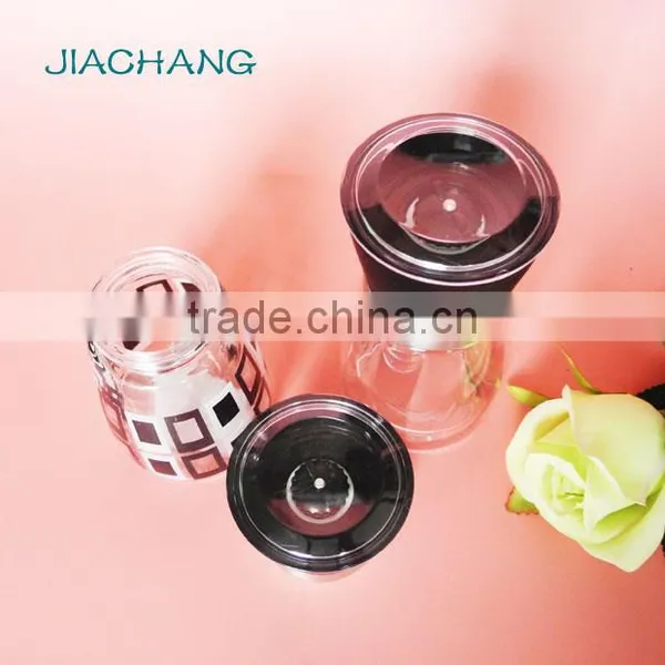 Glass Salt Spice Condiment Jar With Black Grinder Cap photo-3