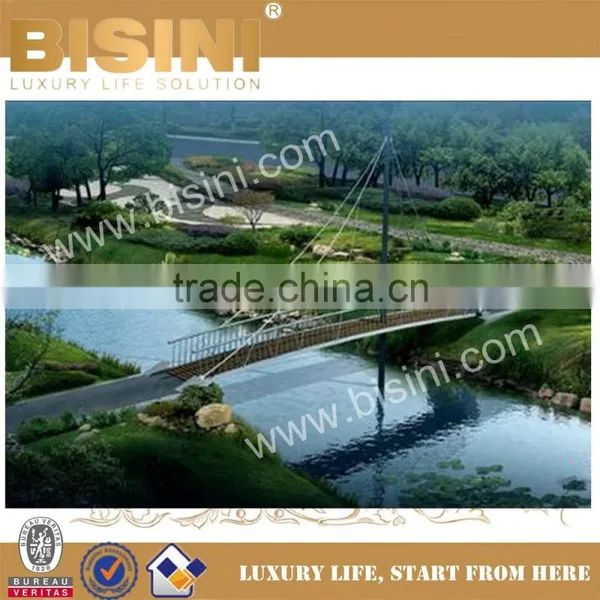 Urban Residential Area Steel Structure Landscape Car Bridge, Compasses Shape Bridge, Inland River Vehicle Bridge(BF08-Y10025) photo-5