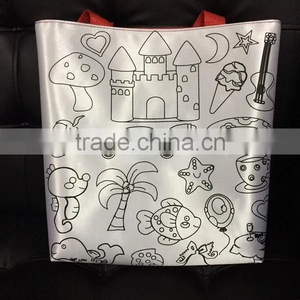 Animation Style DIY Schoolbag Graffiti Bag Children Shoulder Bags photo-2
