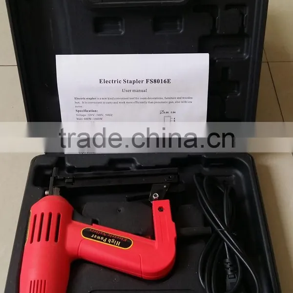 1500w 8016 Lower Noise Handheld Electric Brad Nail Crown Stapler Gun Portable Electric Nailer Gun photo-4