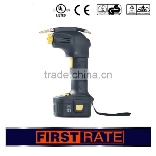 High quality Portable Cordless 9.6V 12V 14.4V 18V portable air compressor