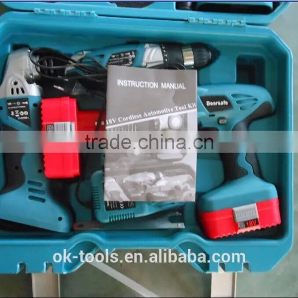 2014 New Modern Electric Drill Angle Grinder Impact Wrench Power Tool Sets 4 in 1 Combo Kit Tool Box photo-4