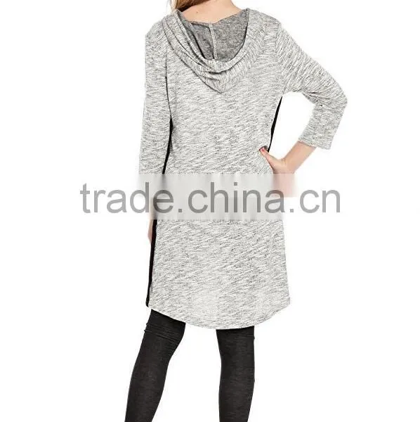 Kids Apparel Wholesale High Quality Custom Plain Blank Sports Spring Girls Long Sleeve Hoodie Dress China Suppliers photo-3