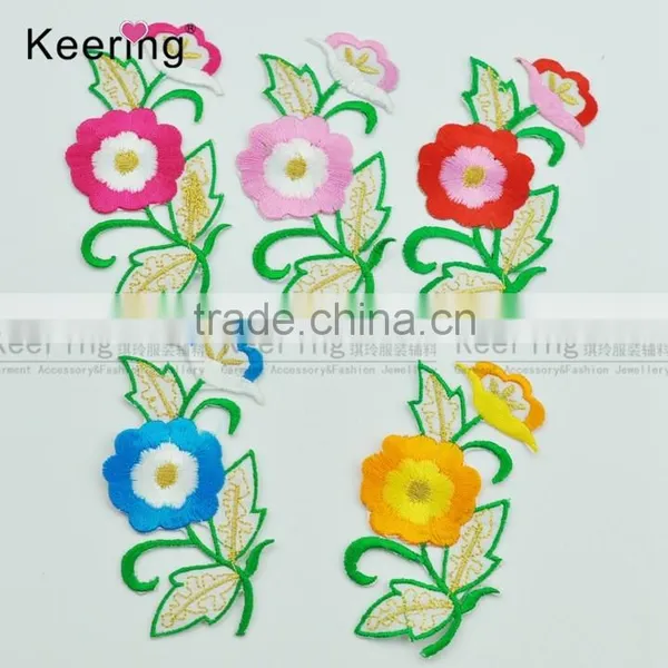 Hot Sale Clothing Flower Embroidery Patch Fabric Accessories Craft WEF-338 photo-2