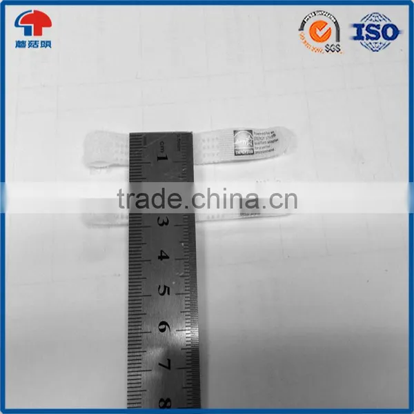 Reusable White P Shaped Self Lock Hook And Loop Cable Tie Logo Printed photo-2