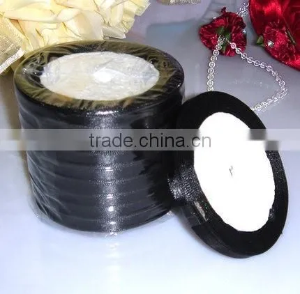 Design Hot Selling Printing Black Satin Polyester Organza Ribbon photo-2