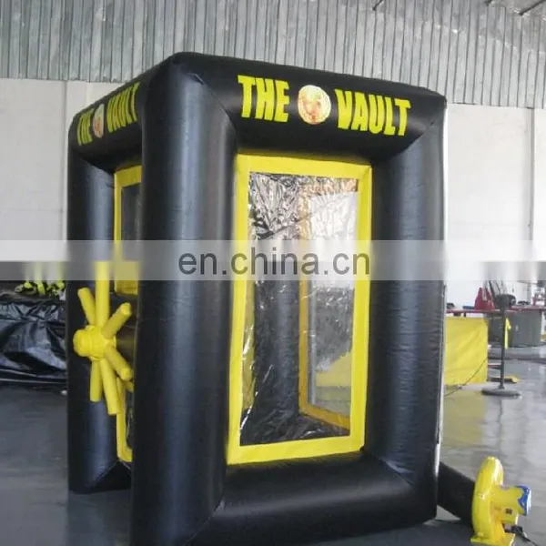 High Quality Cheap Cube Inflatable Money Grabber Machine Booth for Advertisement photo-2