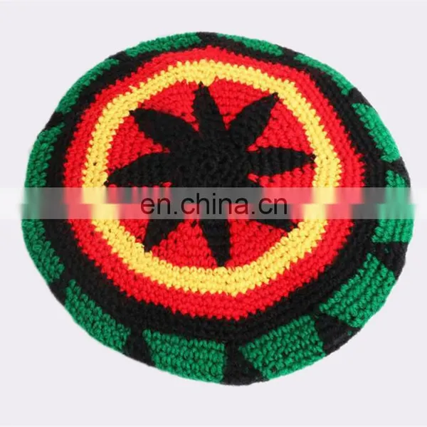 Custom Fashion Jamaica Knitted Crochet Rasta Beanie Hat photo-4