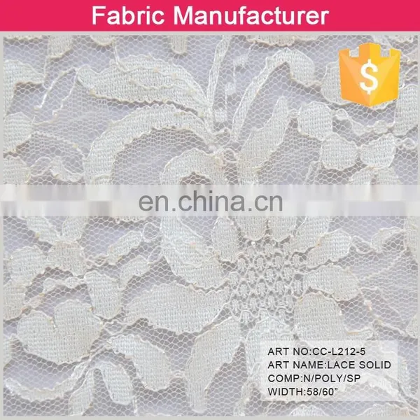 2015 New Style CC-L6217 Fashion Poly/spandex Solid Lace Fabric for Girls photo-3