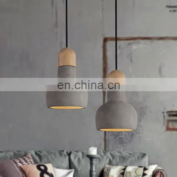 Подвесные светильники из цемента для кухни и ресторана с LED подсветкой для декорации 2020 года photo-2