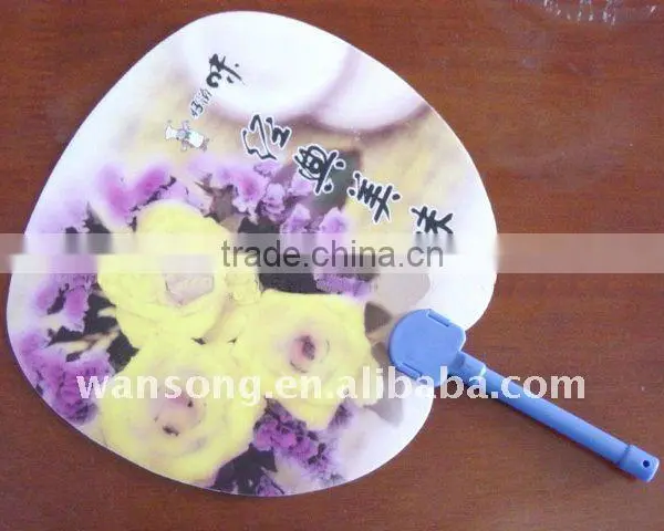 2015 New Custom Design Plastic Promotional PP Fan With Factory Price