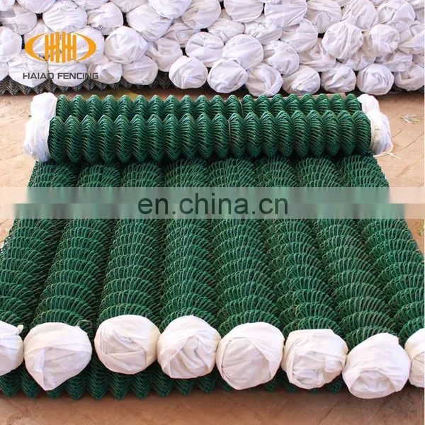 Green PVC Coated Chain Link Wire Mesh Fence photo-3
