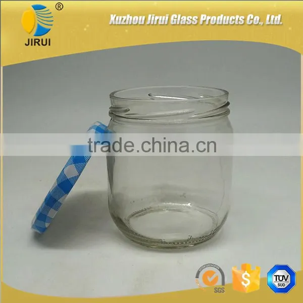 380ml Popular Round Shape Clear Glass Candy Jar photo-3