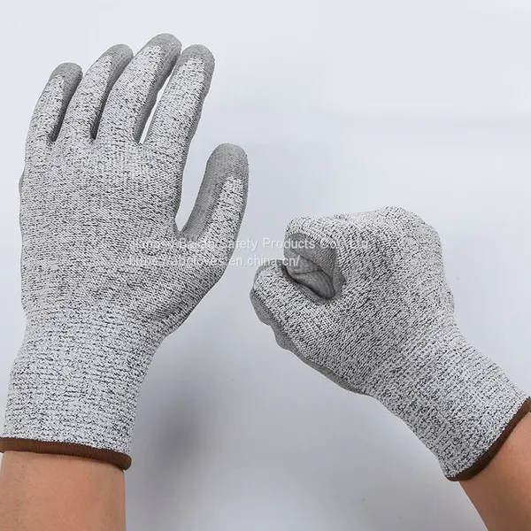 PU Coated Nylon Copper Touch Screen Gloves For Automatic Industries Bagloves photo-5