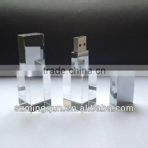 New Product Heart Shape Crystal USB Stick With LED Light Inside Gadget photo-3