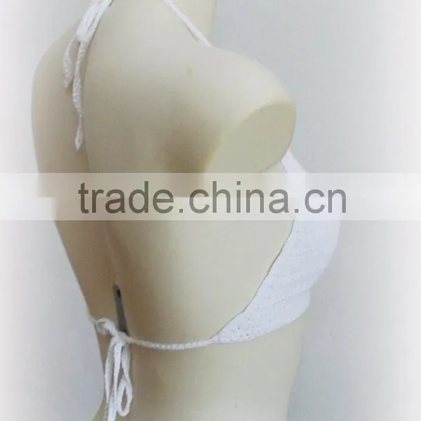 Wholesale Ladies Sexy Crochet High Neck Bikini Top photo-4