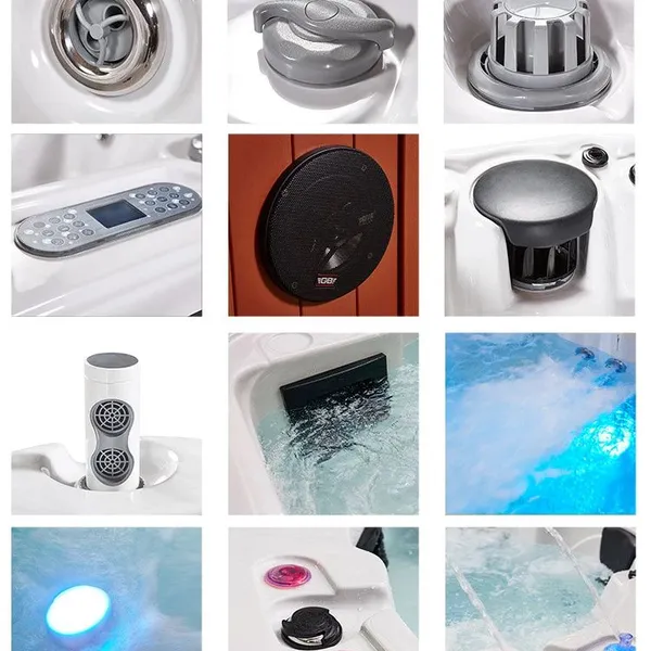 Round Modern Design Free Standing Outdoor Hydrotherapy Massage SPA Bath Hot Tub Acrylic Whirlpool Massage Bathtub photo-6