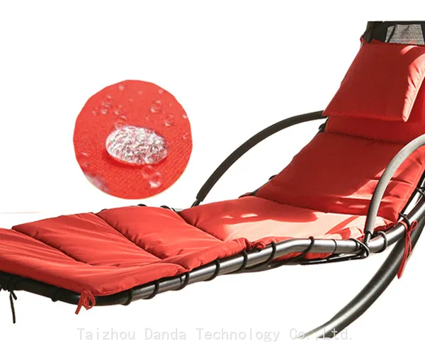 Modern Style Outdoor Metal Hanging Canopy Bed Swing Chair High Quality Sun Lounger Garden Hotels Home Living Bedroom Courtyard Use photo-3