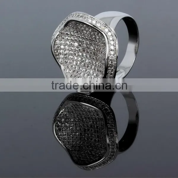 Unique Round Shape Party Cubic Zirconia Women Luxury CZ Jewelry Wedding Ring photo-6