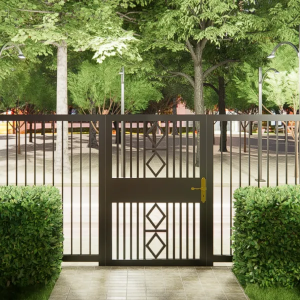 Wrought Iron Garden Fence Panels With Decorative Designs, Durable Metal Security Gates for Outdoor Yard Fencing photo-3