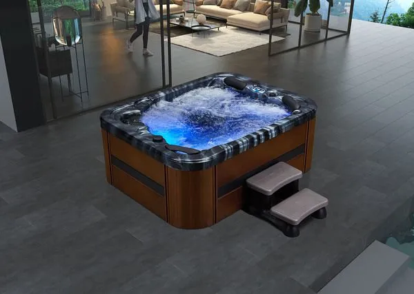Light luxury home acrylic constant temperature heating bathtub comfortable large depth multi-bath family hotel