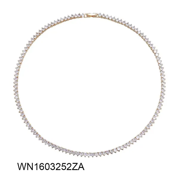 Luxury Hip Hop Tennis Necklace 3m/4m/5m Created Moissanite Gemstone Unisex Basic Tennis Chain Necklace Fine Jewelry Wholesale photo-3