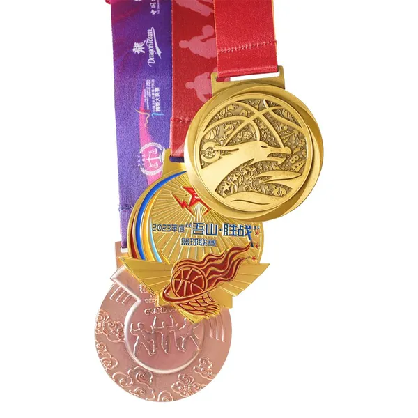 OEM ODM Cheap Wholesale High Quality Medal Custom Medal Ribbons Trophies Medals Plaques With Logo for Awards and Events photo-1