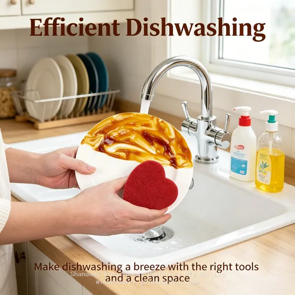 Wholesale Household Purple Kitchen Scrubber Sponge Supermarket Supply Dish Sponge photo-5