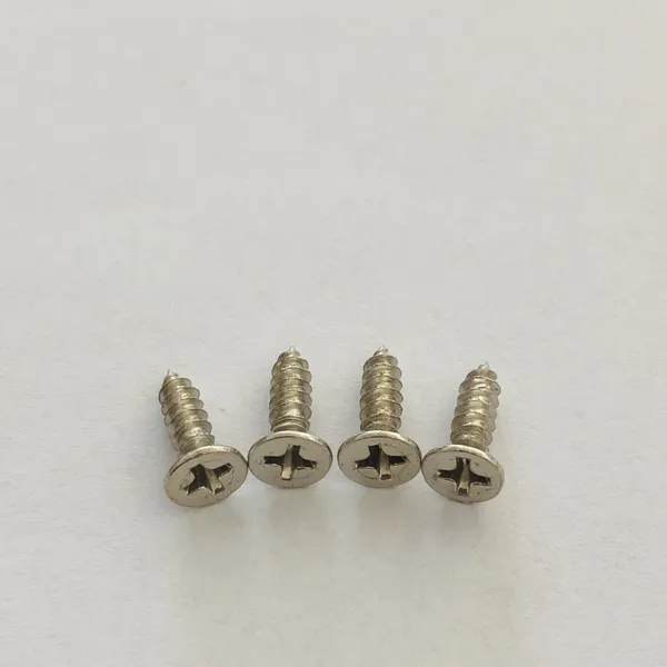 Nickel-Plated DIN 7982 Countersunk Phillips Tapping Screw