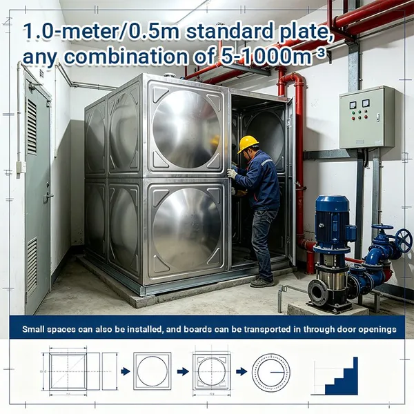 Seamless Welding Stainless Steel Water Tank Pure Water Storage Tank for Water Plant