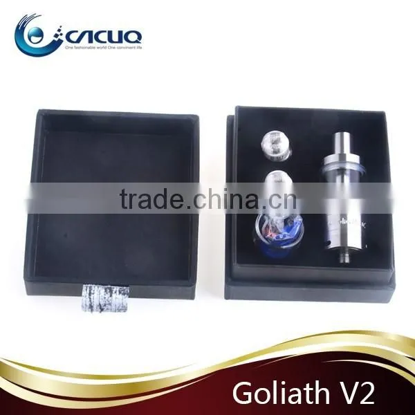 Goliath Rta With Glass Tube and Glass Drip Tip Heat Resistant Pyrex Tank Goliath v2 Tank Rebuildable Ceramic Rod Coil Atomize photo-3