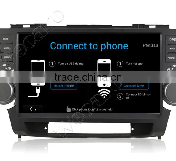 Wecaro WC-TH1062 Android 4.4.4 Car Stereo 10.1" 2 Din for Toyota Highlander Android Car Dvd Radio GPS 1080p 2008-2014 photo-3