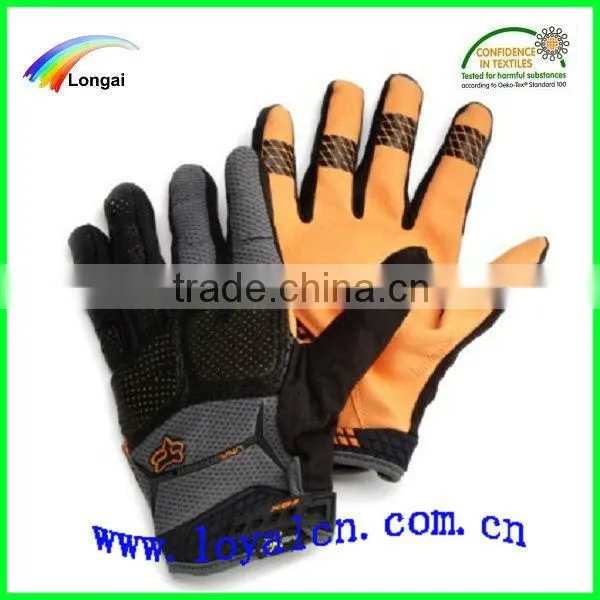Orange Motorcycle Gloves