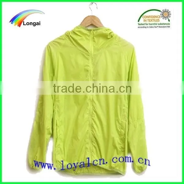 customized green polyster foldable raincoat womens