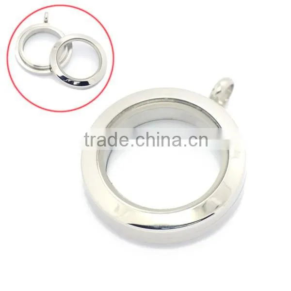 Trendy DIY Designs 25mm/30mm Round Silver Twist/screw Wholesale Floating Glass Charms Locket for Boys and Girls photo-3