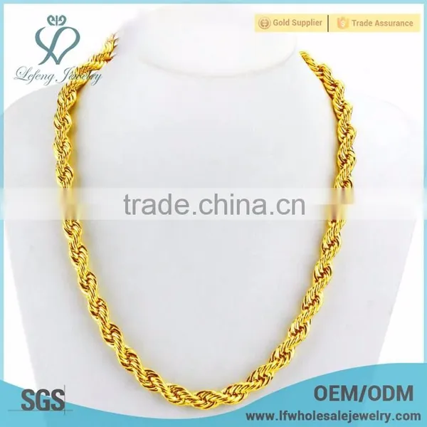Wholesale Fashion Plating 916 Gold Necklace Designs in 3 Grams