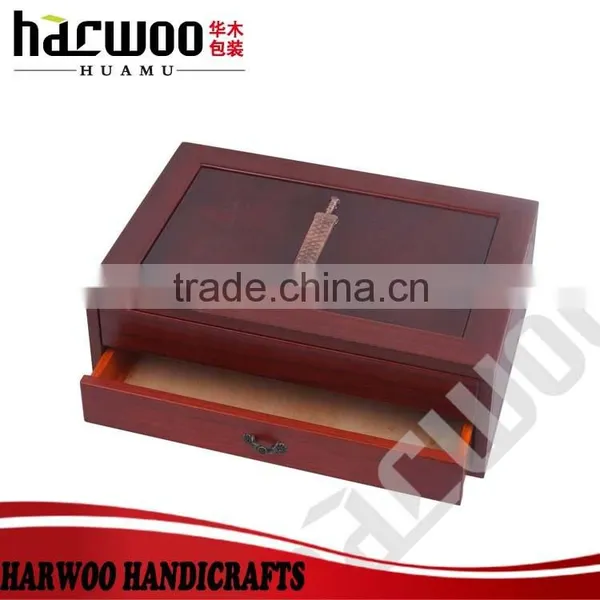 Custom Unpainted Solid Wooden Wine Box photo-3