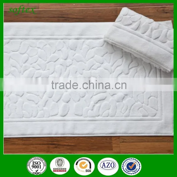 100 Cotton White Terry Cloth Bath Mats
