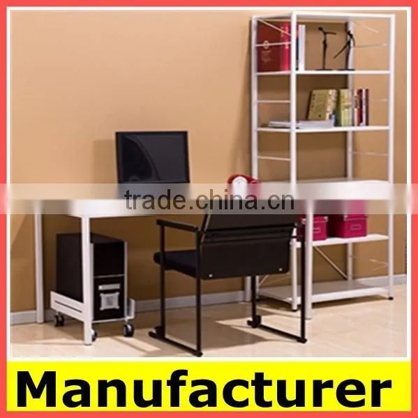 Hot Sale Morden Wooden Office and Home Bookcase With Computer Table photo-2