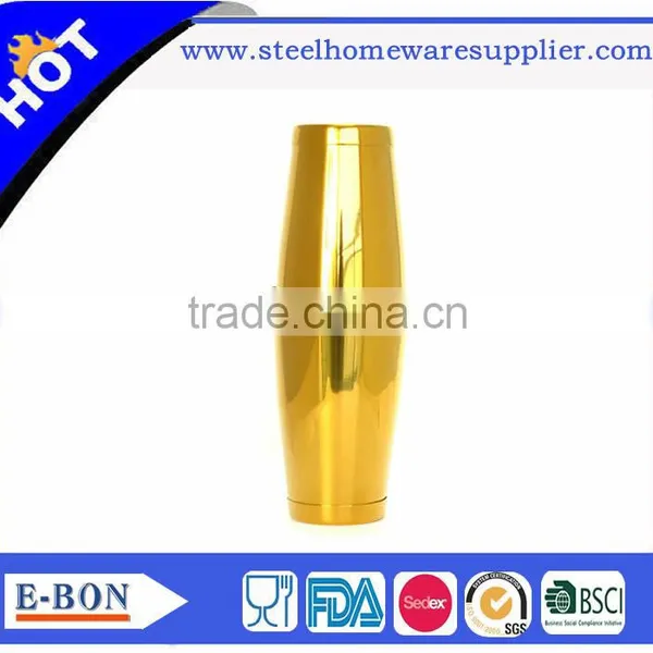 High Quality Stainless Steel Gold Plated 2pcs Boston Cocktail Shaker Set photo-6