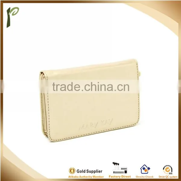Popwide Hot Fashion PU High Quality Gold Color Beautycase With Mirror photo-2