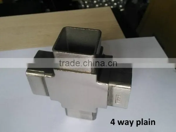 Stainless Steel Rectangular Tube Connector 50mm photo-5