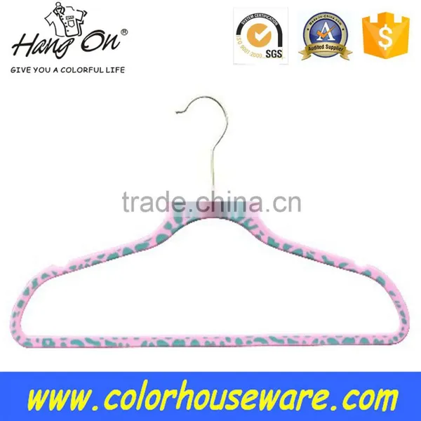 Leopard Velvet Clothes Hanger/flocked Hanger