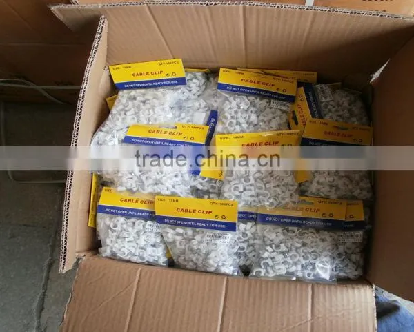 supply nail cable clips/plastic cable clips/nail cable clamps