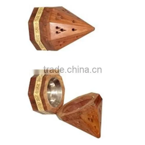 NAUTICAL HEXAGON SHAPE WOODEN INCENSE BURNER-BEAUTIFUL INCENSE BURNER NWIB003 photo-2